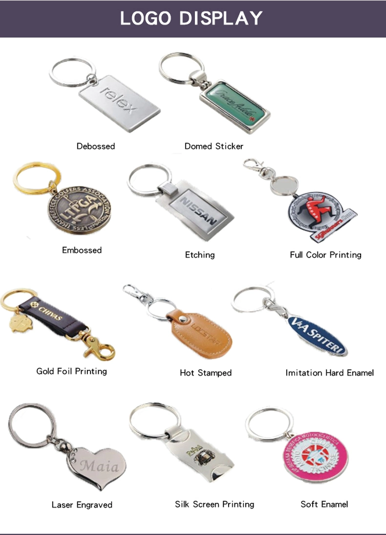 Hot Sale Bag Accessories Zinc Alloy Gold Plated Enamel Charm Metal Key Chain with Free Design