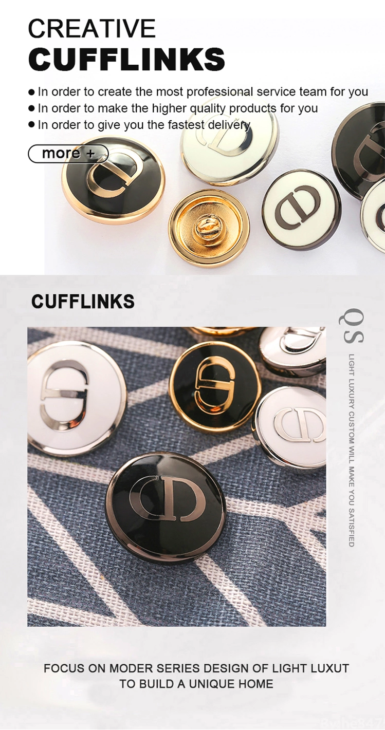 Custom Newest Men′ S Metal Gold Plating Cufflink