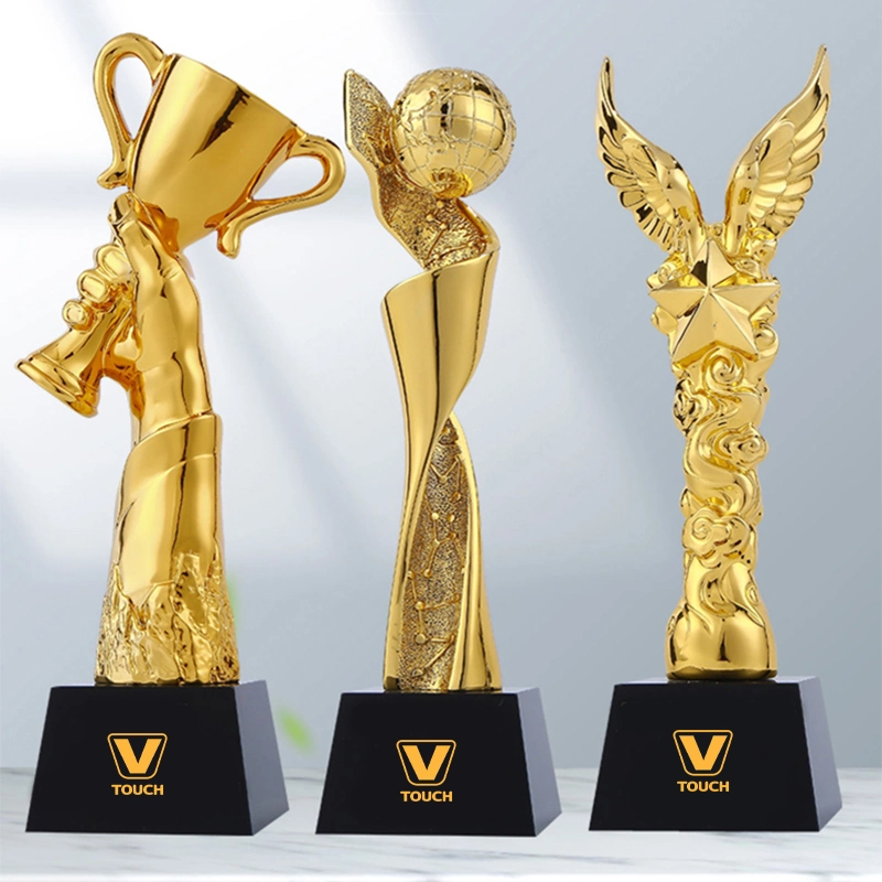 Custom Made 3D Metal Sport Cup Trophy and Gold Medals