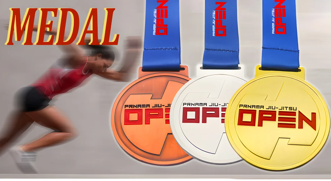 Custom 3D Casting Enamel Football Running Marathon Taekwondo Soccer Karate Dance Sport Metal Medal Award Souvenir Blank Gold Silver Bronze Medal with Ribbon