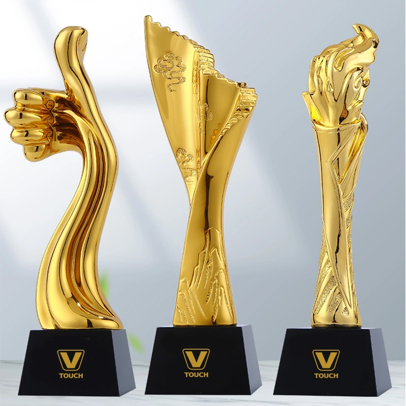 Custom Made 3D Metal Sport Cup Trophy and Gold Medals