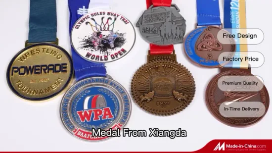 Medaglioni placcati in oro della Coppa del mondo del Qatar, medaglie personalizzate realizzate in Cina con testo inciso 3D