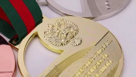 Medaglia d'oro sportiva in cristallo di metallo dal design personalizzato economico all'ingrosso